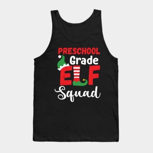Cute Preschool Grade Elf Squad Teacher Christmas Tank Top